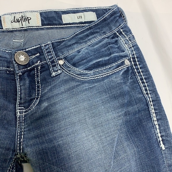 WOMEN’S Daytrip Leo Blue Straight Leg Jeans Size 26 - Picture 7 of 10